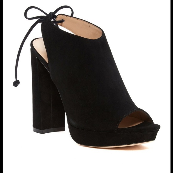 Pour La Victoire Shoes - Pour La Victoire black suede platform sandals
